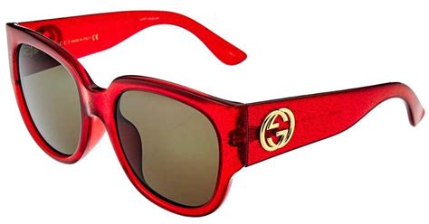 gucci red blue sunglasses|red gucci sunglasses with bee.